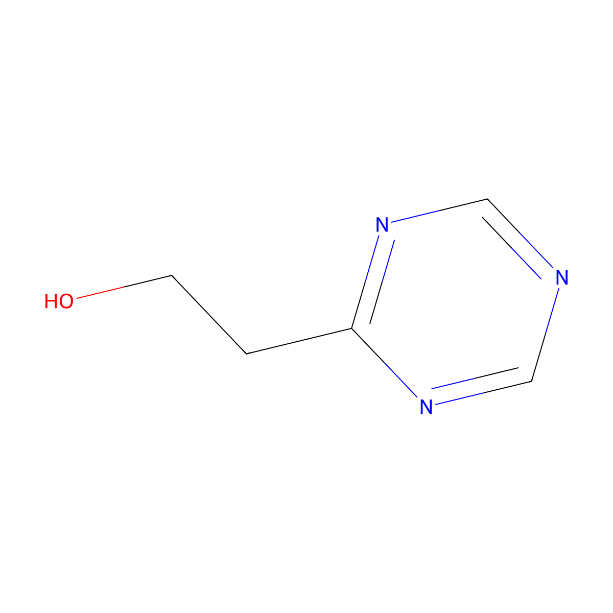 2-(1,3,5-Triazin-2-yl)ethanol molecular structure, CAS 4718-97-2