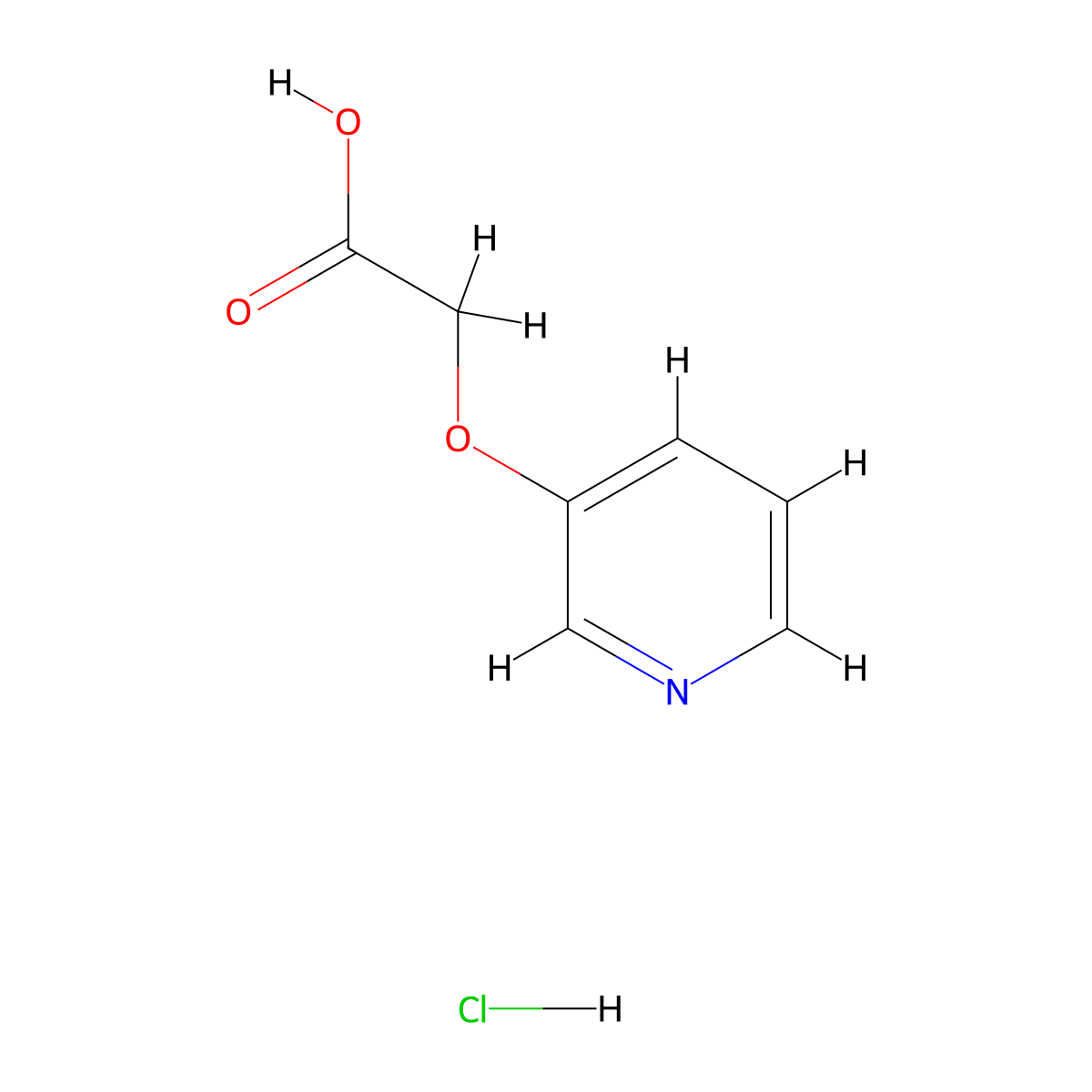 2-(Pyridin-3-yloxy)acetic acid hydrochloride molecular structure, CAS 471894-98-1