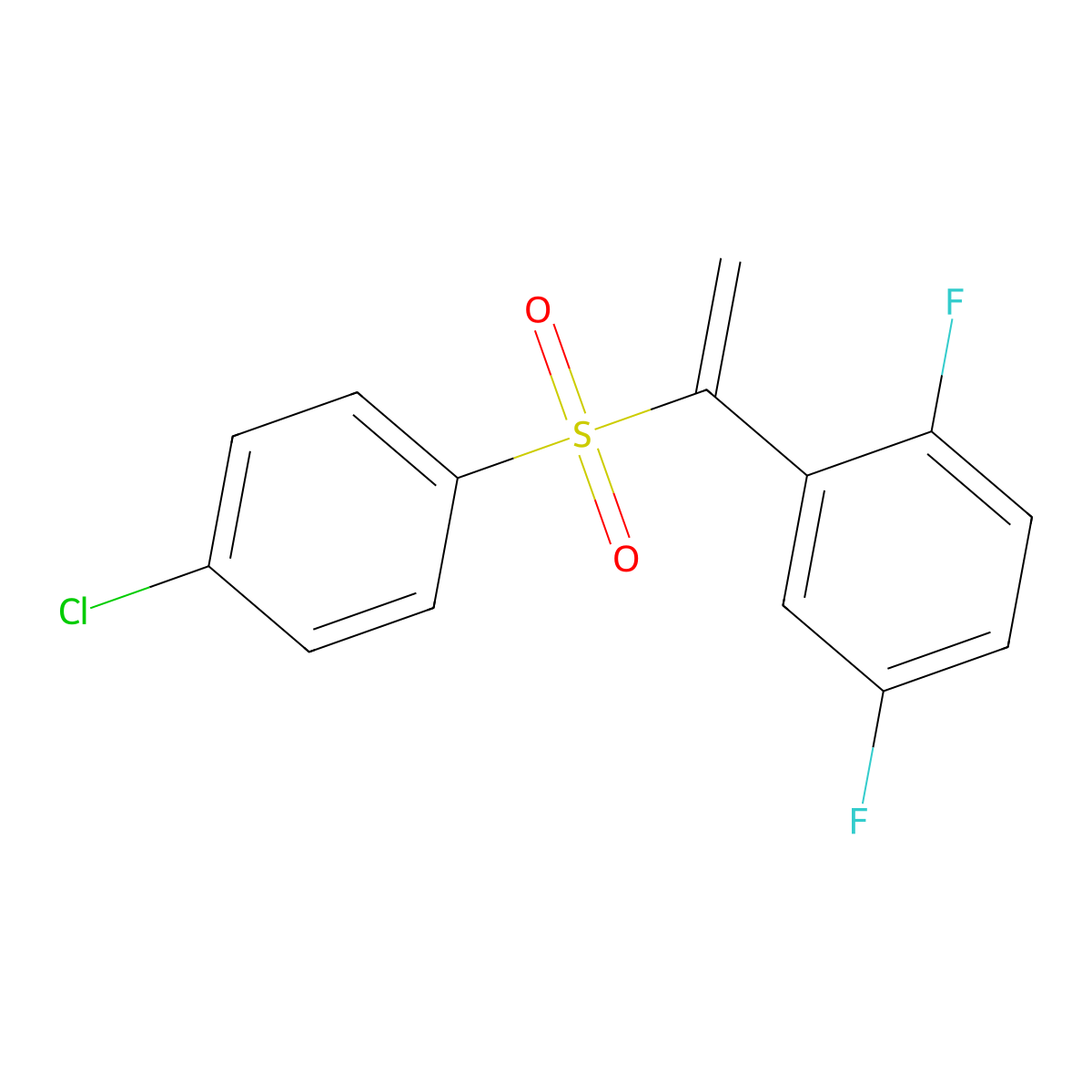 2-(1-(4-Chlorophenylsulfonyl)vinyl)-1,4-difluorobenzene molecular structure, CAS 471905-61-0