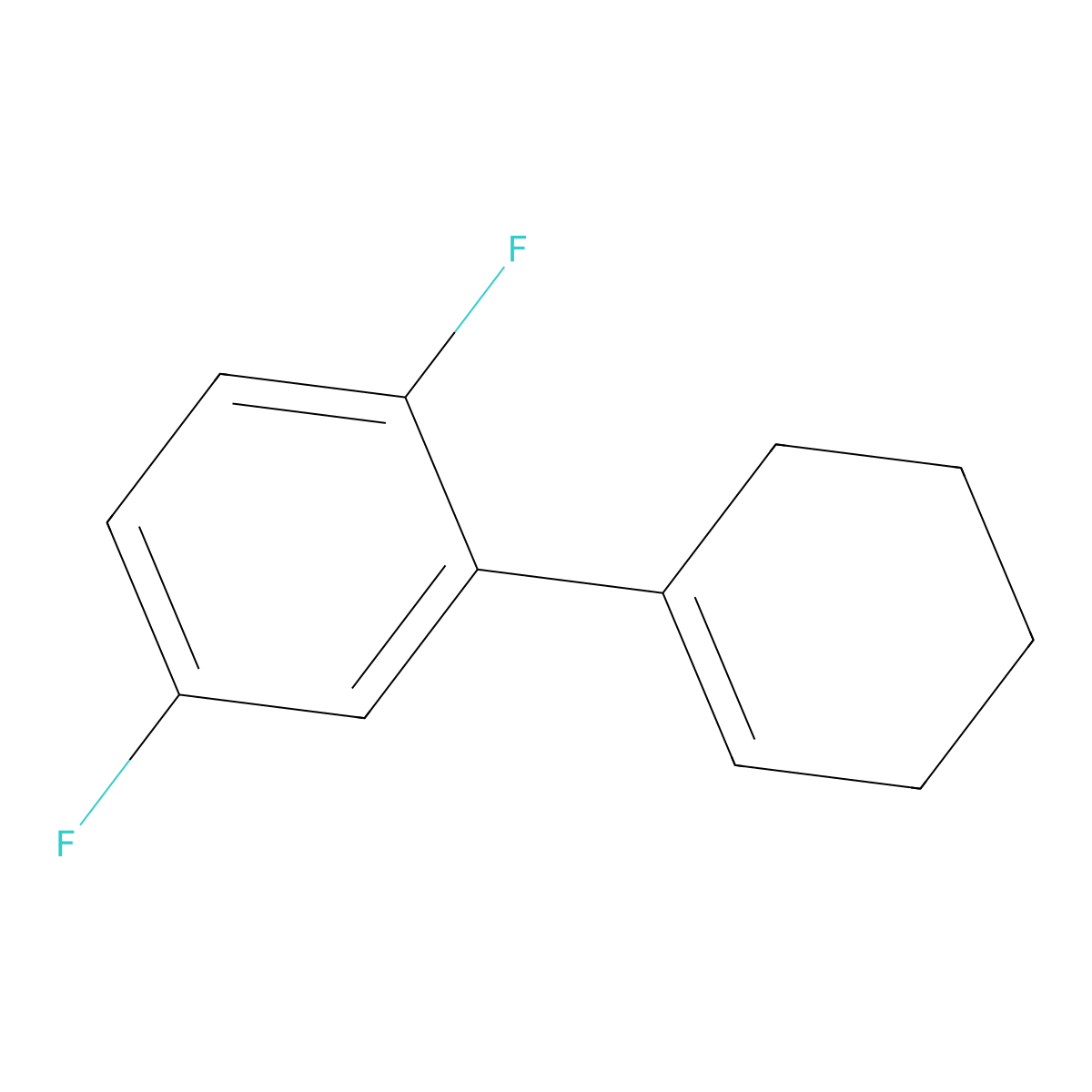 1-(2,5-Difluorophenyl)cyclohex-1-ene molecular structure, CAS 471905-63-2