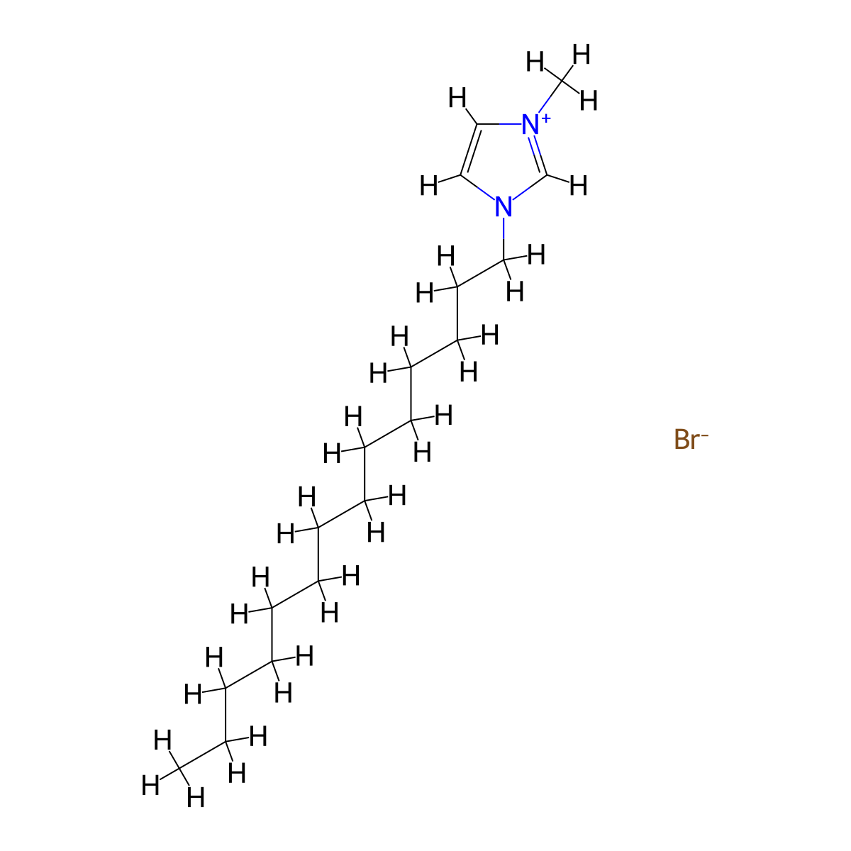 1-Tetradecyl-3-Methylimidazolium Bromide molecular structure, CAS 471907-87-6