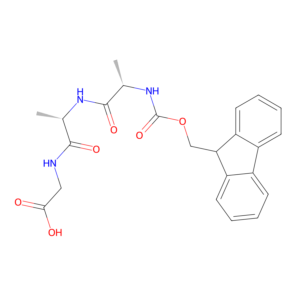 Fmoc-Ala-Ala-Gly-OH molecular structure, CAS 471908-58-4