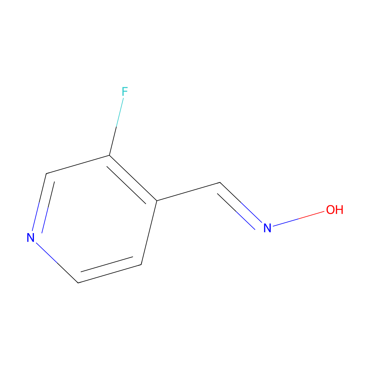 3-Fluoroisonicotinaldehyde oxime molecular structure, CAS 471909-36-1