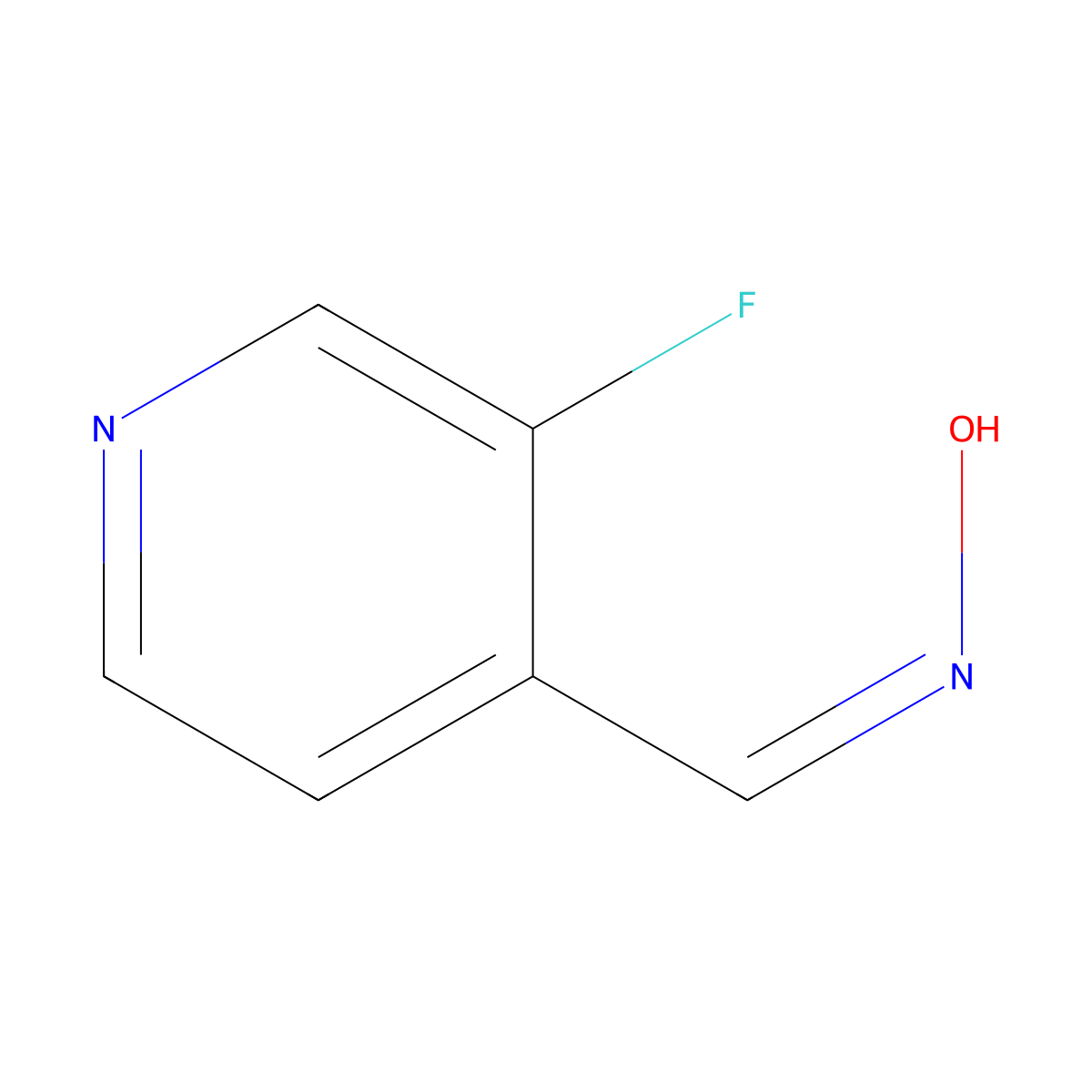 3-Fluoroisonicotinaldehyde oxime molecular structure, CAS 471909-36-1