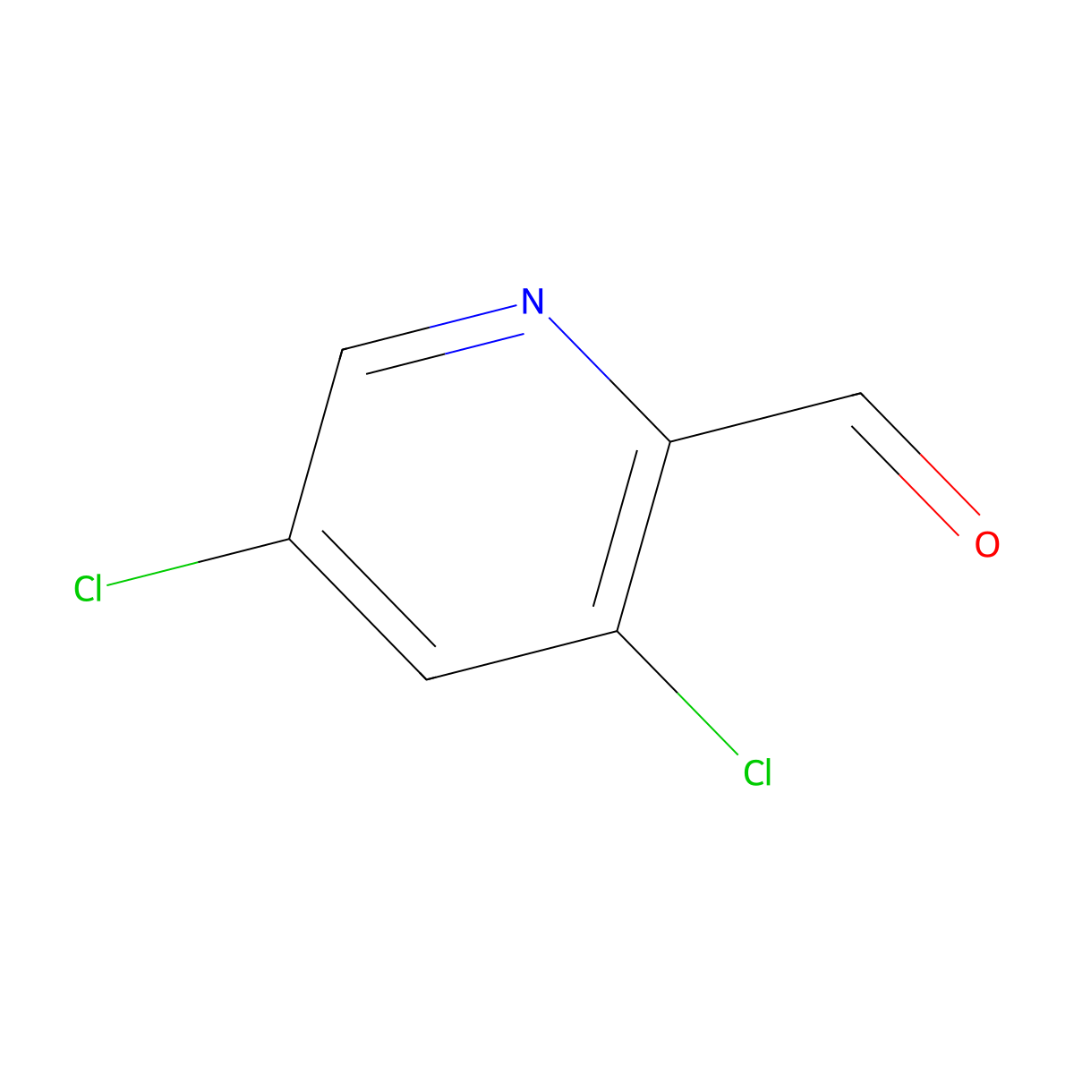 3,5-Dichloropyridine-2-carboxaldehyde molecular structure, CAS 471909-65-6