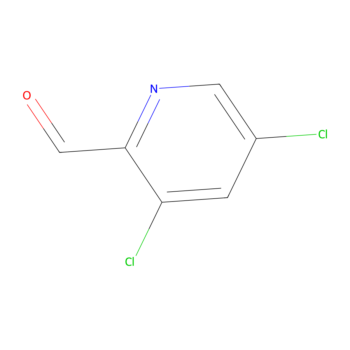 3,5-Dichloropyridine-2-carboxaldehyde molecular structure, CAS 471909-65-6
