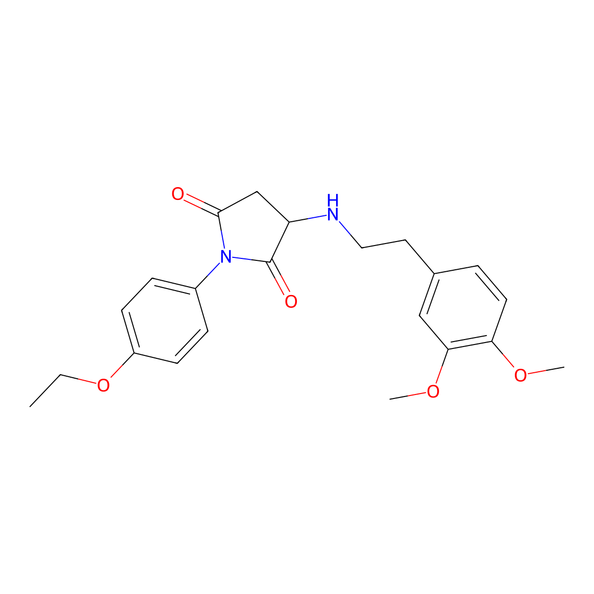 3-[2-(3,4-Dimethoxyphenyl)ethylamino]-1-(4-ethoxyphenyl)pyrrolidine-2,5-dione molecular structure, CAS 471914-89-3