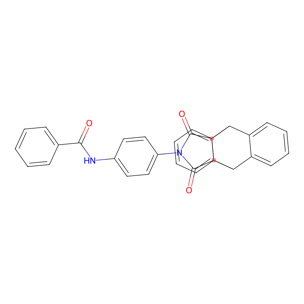 N-[4-(16,18-dioxo-17-azapentacyclo[6.6.5.0~2,7~.0~9,14~.0~15,19~]nonadeca-2,4,6,9,11,13-hexaen-17-yl)phenyl]benzamide molecular structure, CAS 471915-78-3