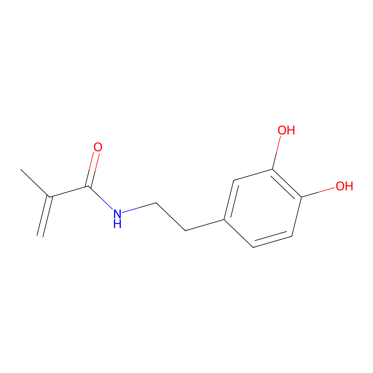 N-[2-(3,4-dihydroxyphenyl)ethyl]-2-methylprop-2-enamide molecular structure, CAS 471915-89-6