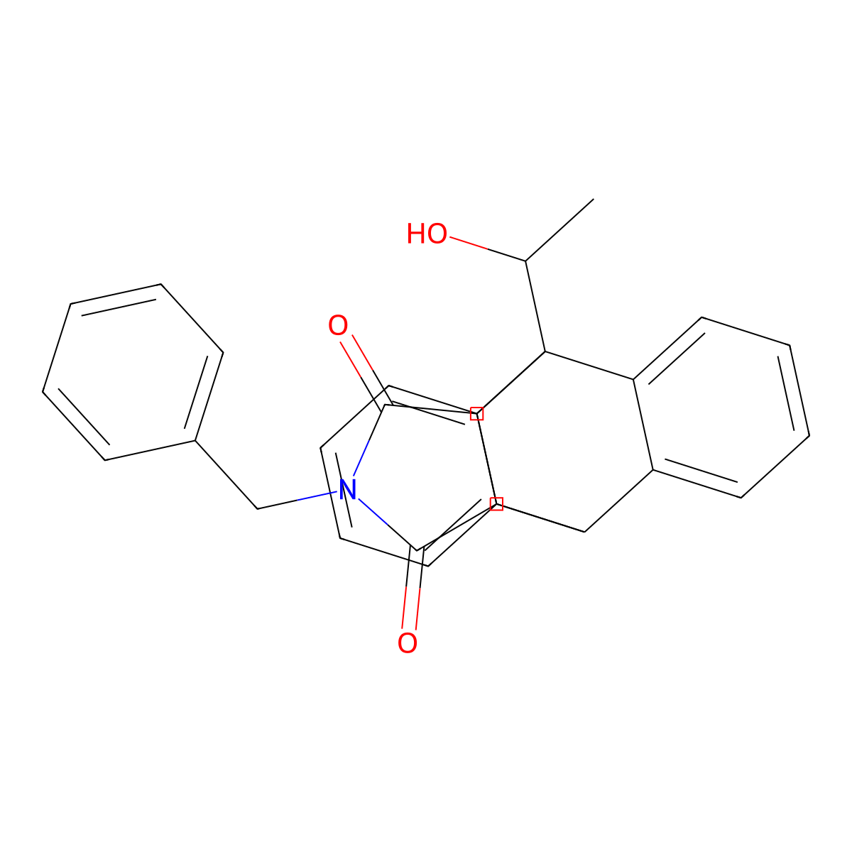 17-Benzyl-1-(1-hydroxyethyl)-17-azapentacyclo[6.6.5.0~2,7~.0~9,14~.0~15,19~]nonadeca-2,4,6,9,11,13-hexaene-16,18-dione (non-preferred name) molecular structure, CAS 471917-01-8