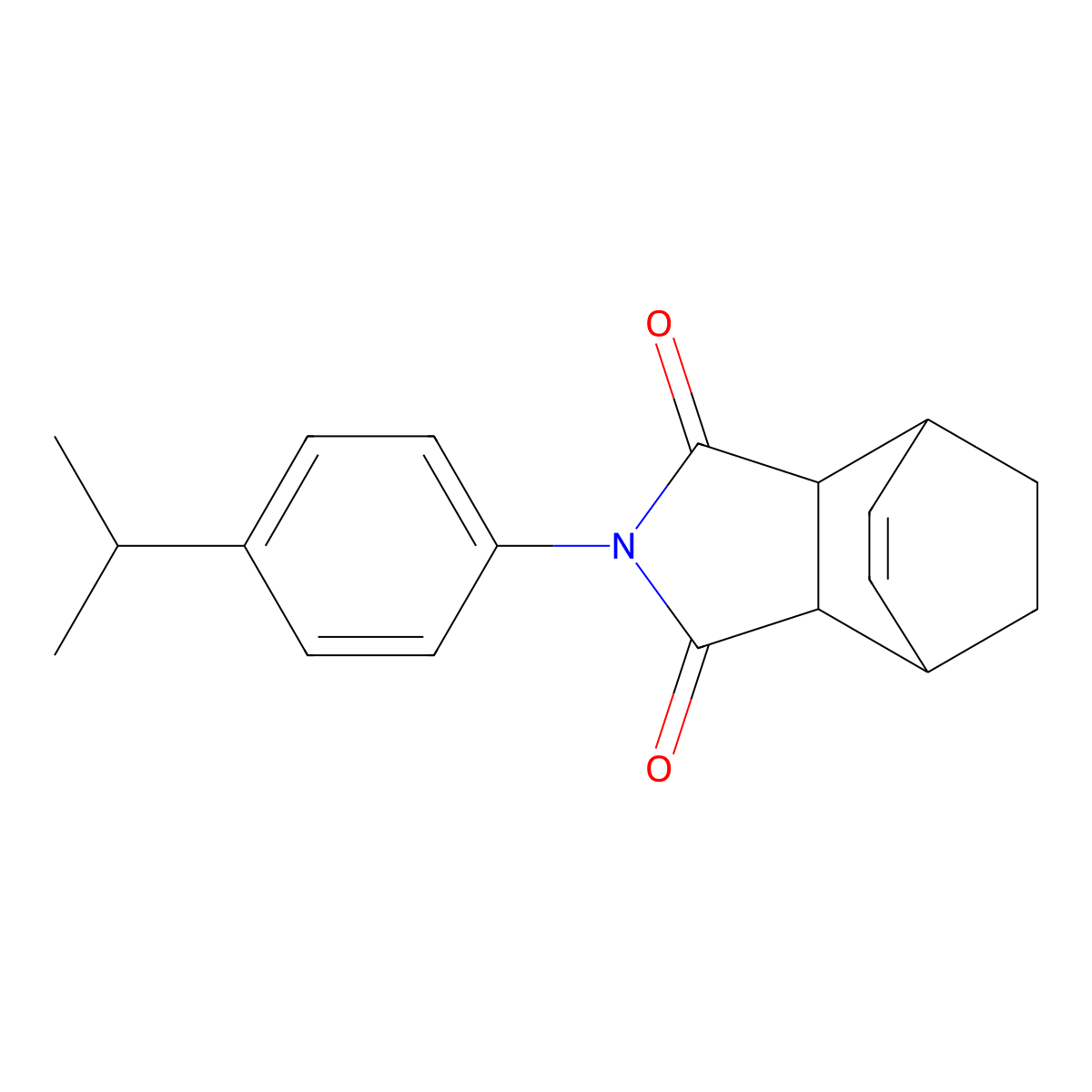 2-[4-(propan-2-yl)phenyl]-3a,4,7,7a-tetrahydro-1H-4,7-ethanoisoindole-1,3(2H)-dione molecular structure, CAS 471917-61-0