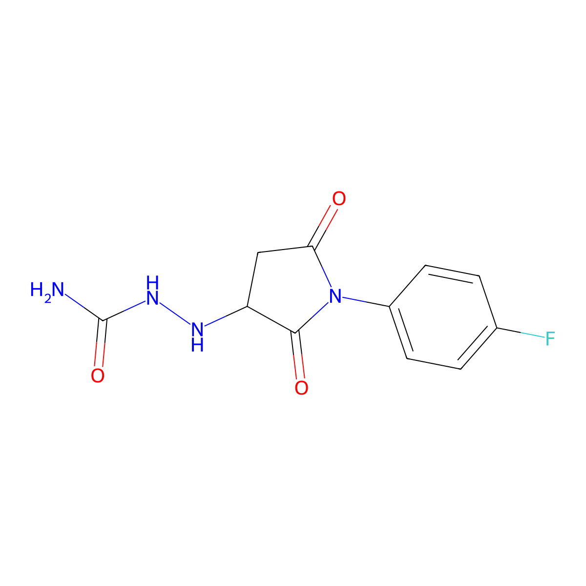 2-[1-(4-Fluorophenyl)-2,5-dioxopyrrolidin-3-yl]hydrazinecarboxamide molecular structure, CAS 471917-69-8