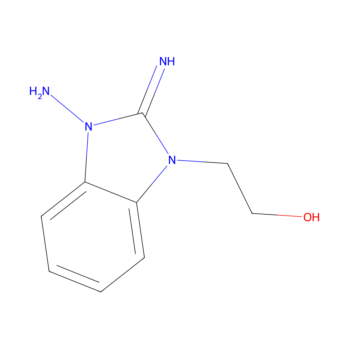 2-(3-amino-2-imino-2,3-dihydro-1H-benzimidazol-1-yl)ethanol molecular structure, CAS 471917-75-6