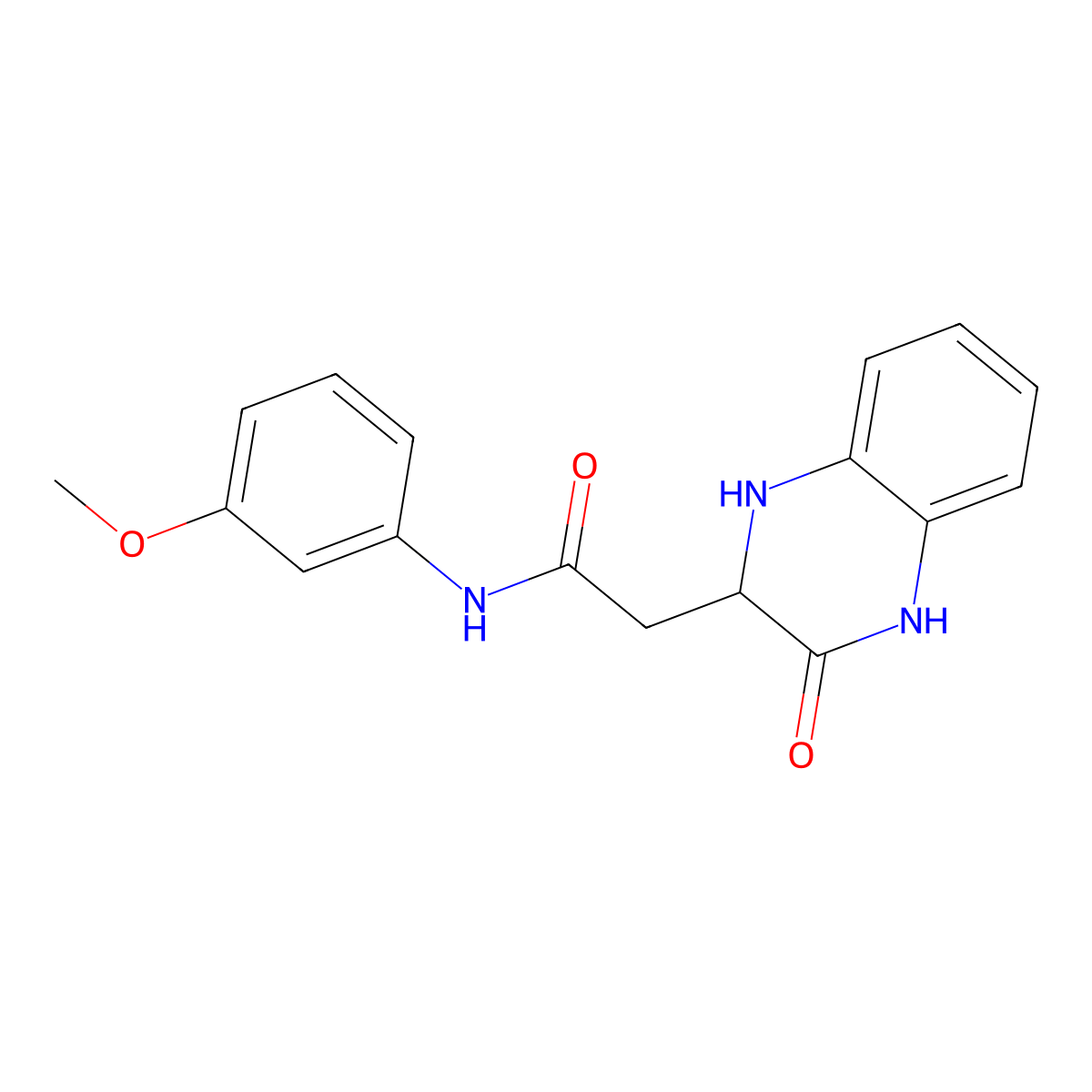 N-(3-methoxyphenyl)-2-(3-oxo-1,2,3,4-tetrahydroquinoxalin-2-yl)acetamide molecular structure, CAS 471917-76-7