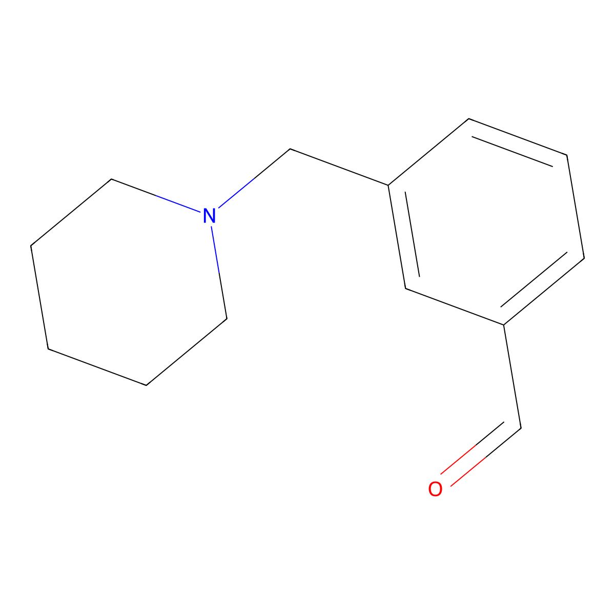 3-(Piperidin-1-ylmethyl)benzaldehyde molecular structure, CAS 471930-01-5