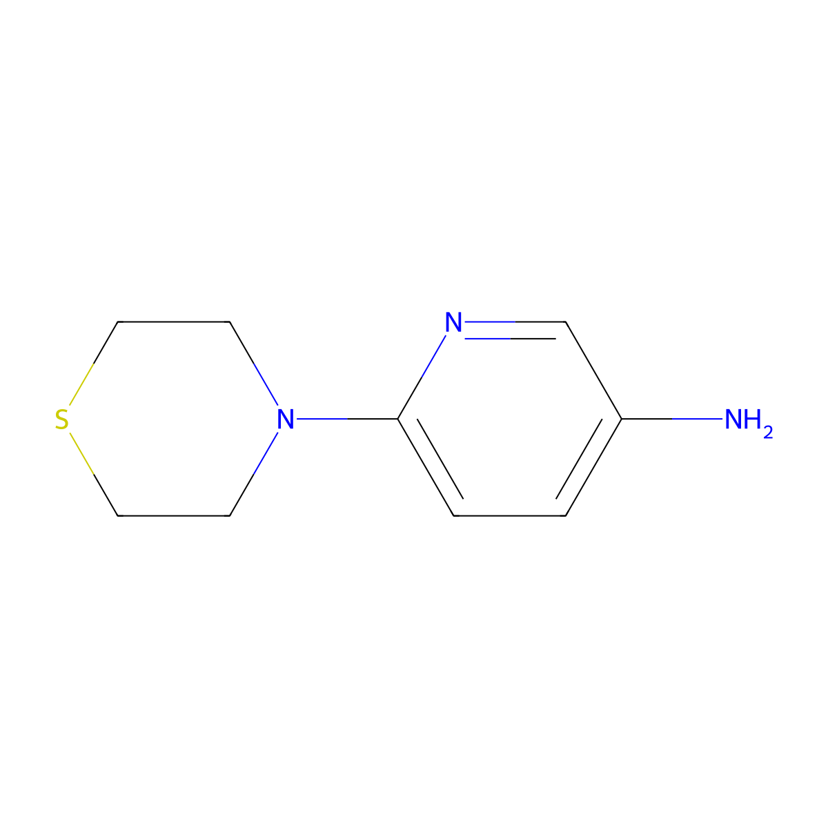 6-(Thiomorpholin-4-yl)pyridin-3-amine molecular structure, CAS 471938-15-5