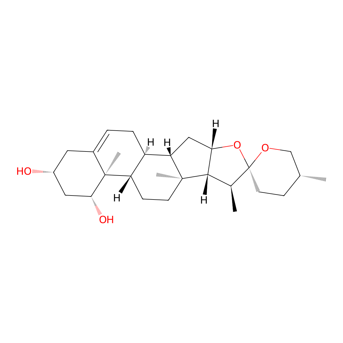 Ruscogenin molecular structure, CAS 472-11-7