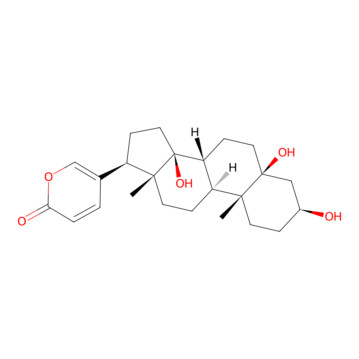 Telocinobufagin molecular structure, CAS 472-26-4