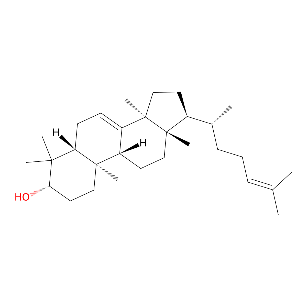 Butyrospermol molecular structure, CAS 472-28-6