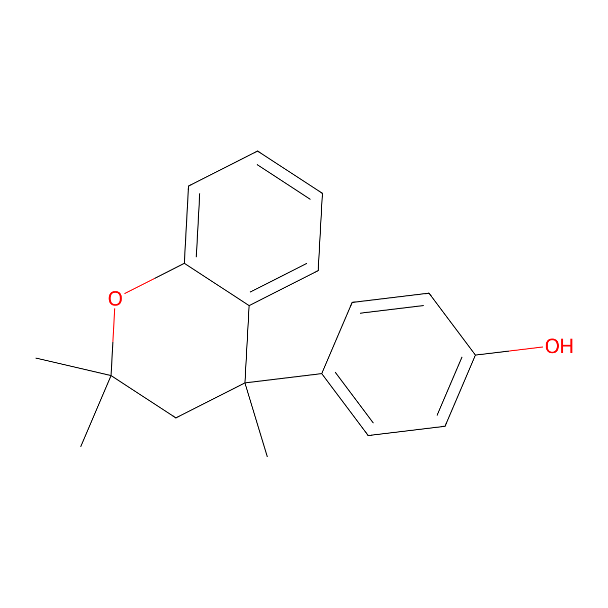 4-(4'-Hydroxyphenyl)-2,2,4-trimethylchroman molecular structure, CAS 472-41-3