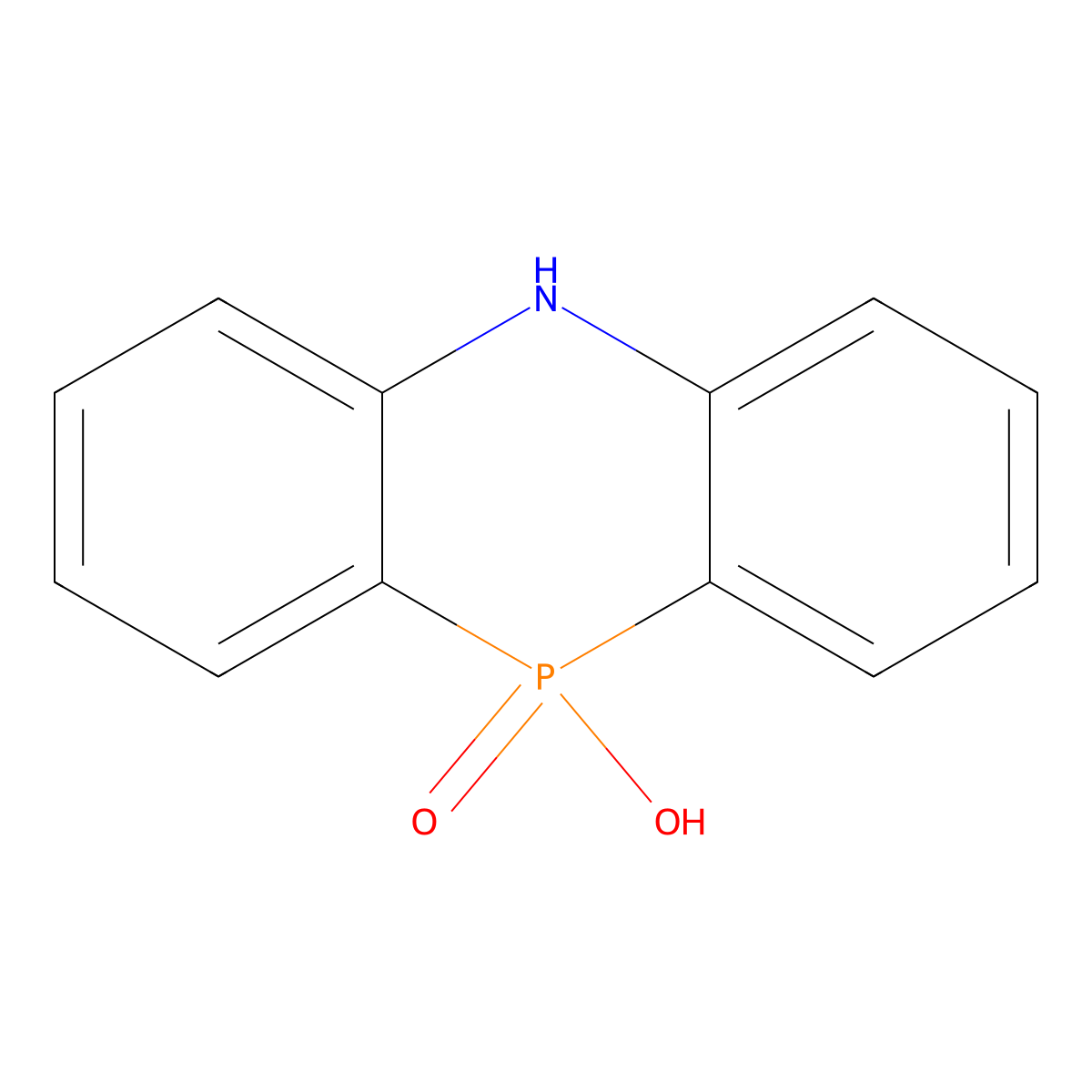 Phosphinic acid, imino(di-o-phenylene)- molecular structure, CAS 472-43-5