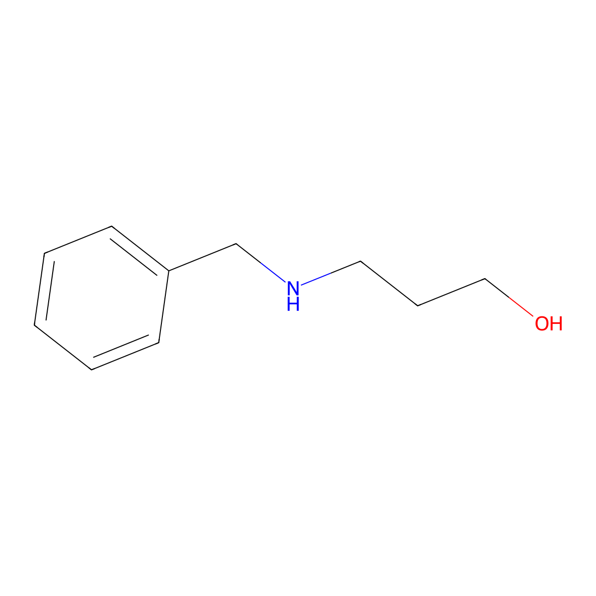 3-(Benzylamino)propanol molecular structure, CAS 4720-29-0
