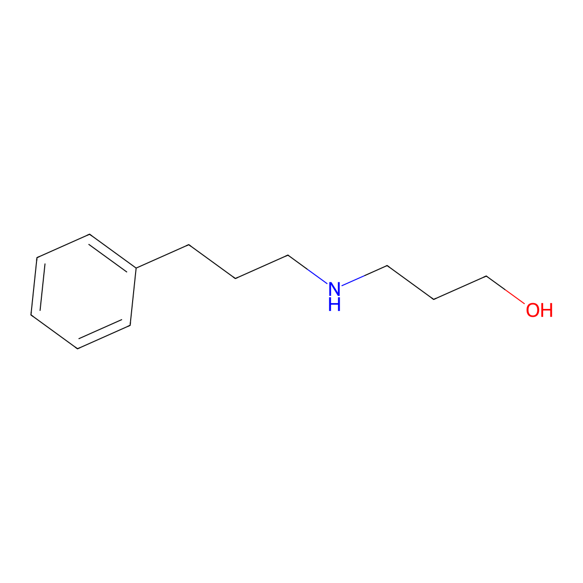 3-[(3-Phenylpropyl)amino]propan-1-ol molecular structure, CAS 4720-37-0