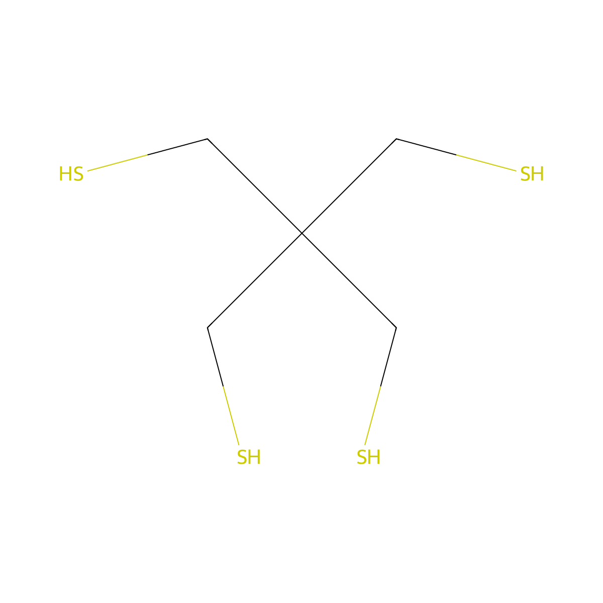 2,2-Bis(sulfanylmethyl)propane-1,3-dithiol molecular structure, CAS 4720-60-9