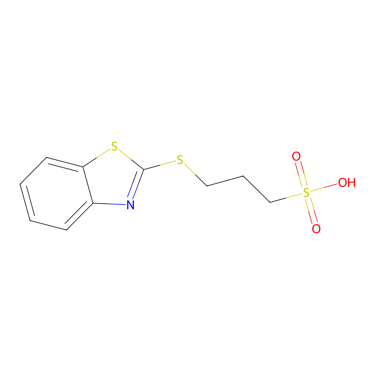 3-(2-Benzothiazolylthio)-1-Propanesulfonic Acid molecular structure, CAS 4720-61-0
