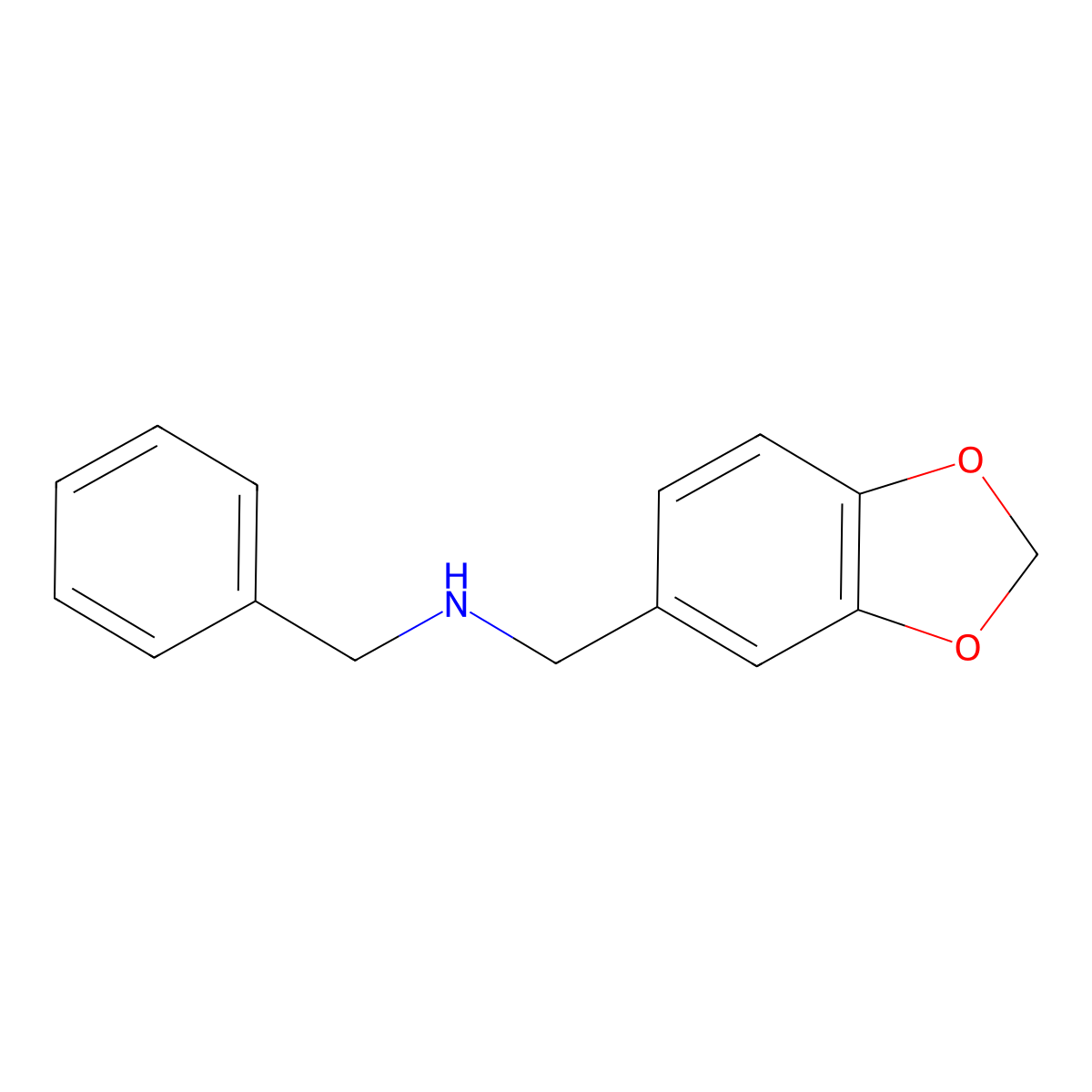N-(Phenylmethyl)-1,3-benzodioxole-5-methanamine molecular structure, CAS 4720-73-4