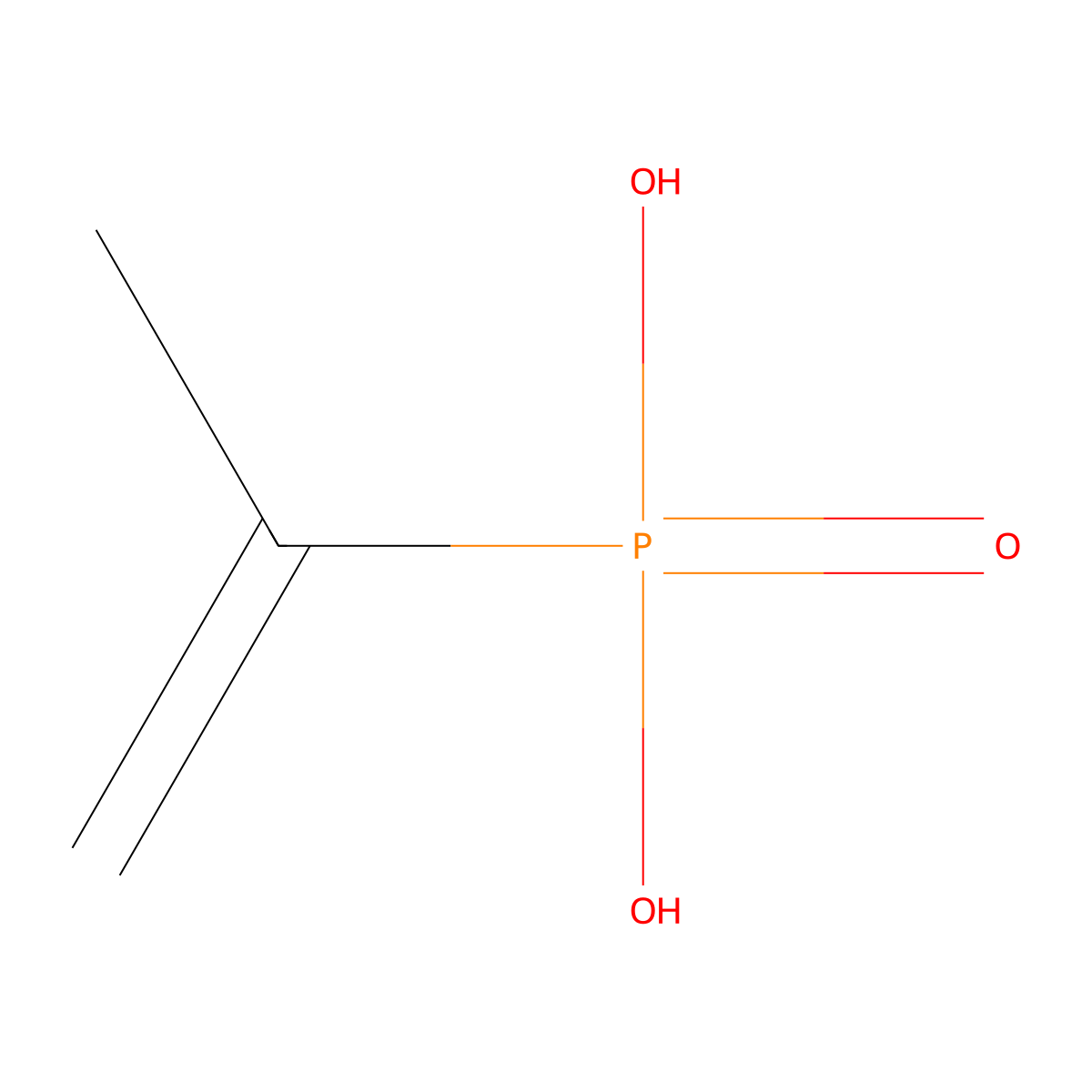 Isopropenylphosphonic acid molecular structure, CAS 4721-36-2