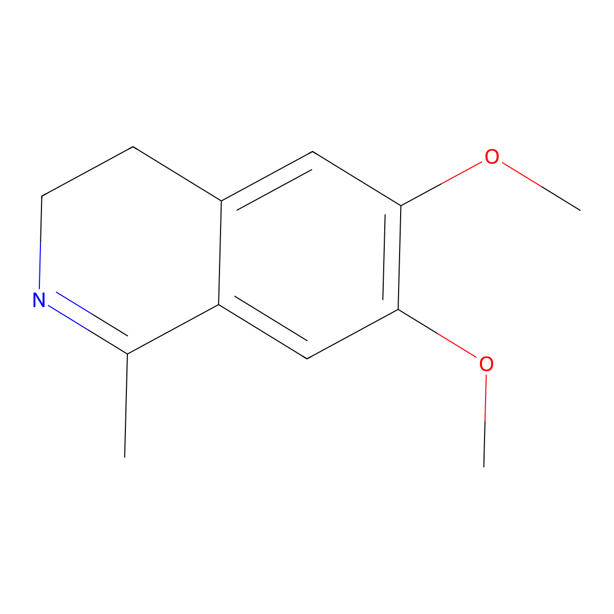 3,4-Dihydro-6,7-dimethoxy-1-methylisoquinoline molecular structure, CAS 4721-98-6