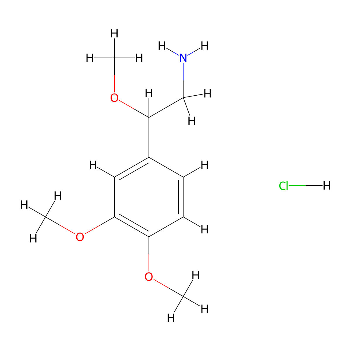 2-(3,4-Dimethoxyphenyl)-2-methoxyethanamine;hydrochloride molecular structure, CAS 4722-09-2