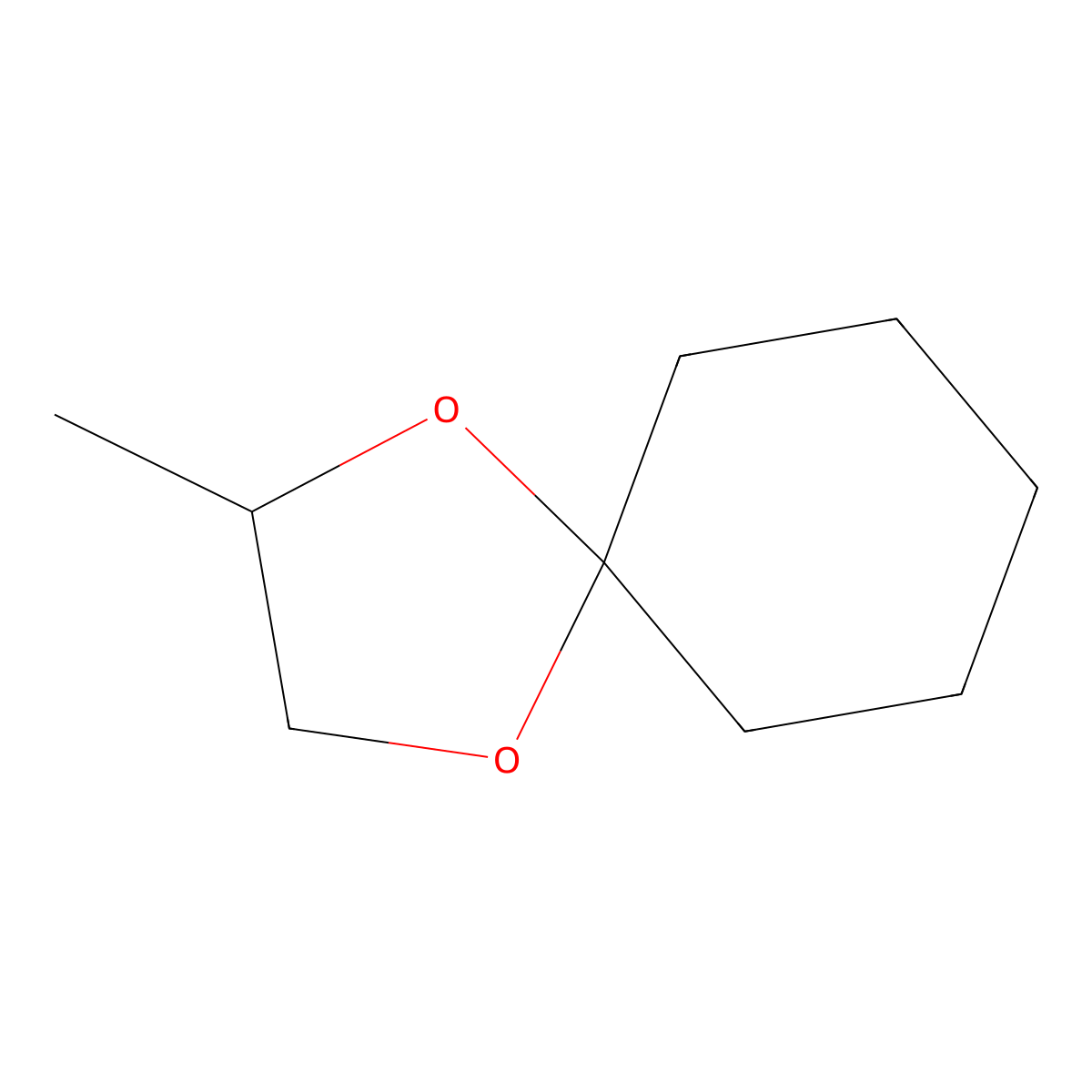1,4-Dioxaspiro[4.5]decane, 2-methyl- molecular structure, CAS 4722-68-3
