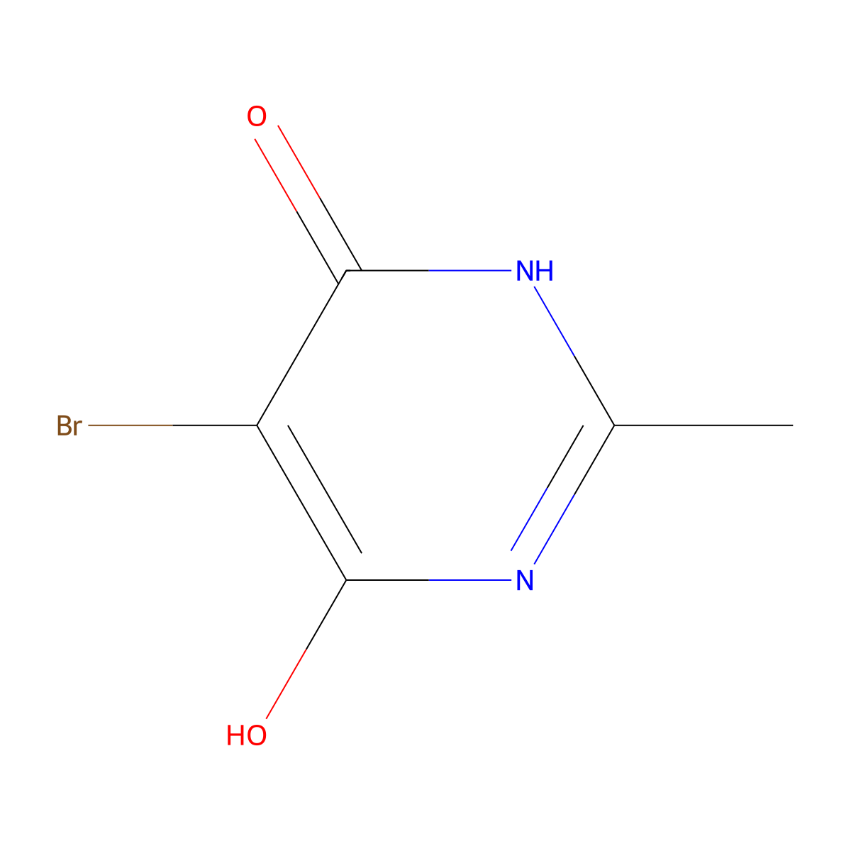 5-Bromo-6-hydroxy-2-methylpyrimidin-4(1H)-one molecular structure, CAS 4722-76-3