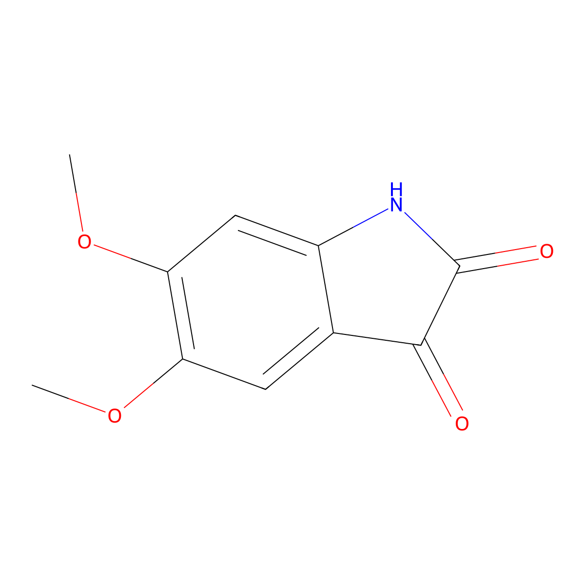 5,6-dimethoxy-2,3-dihydro-1H-indole-2,3-dione molecular structure, CAS 4722-81-0