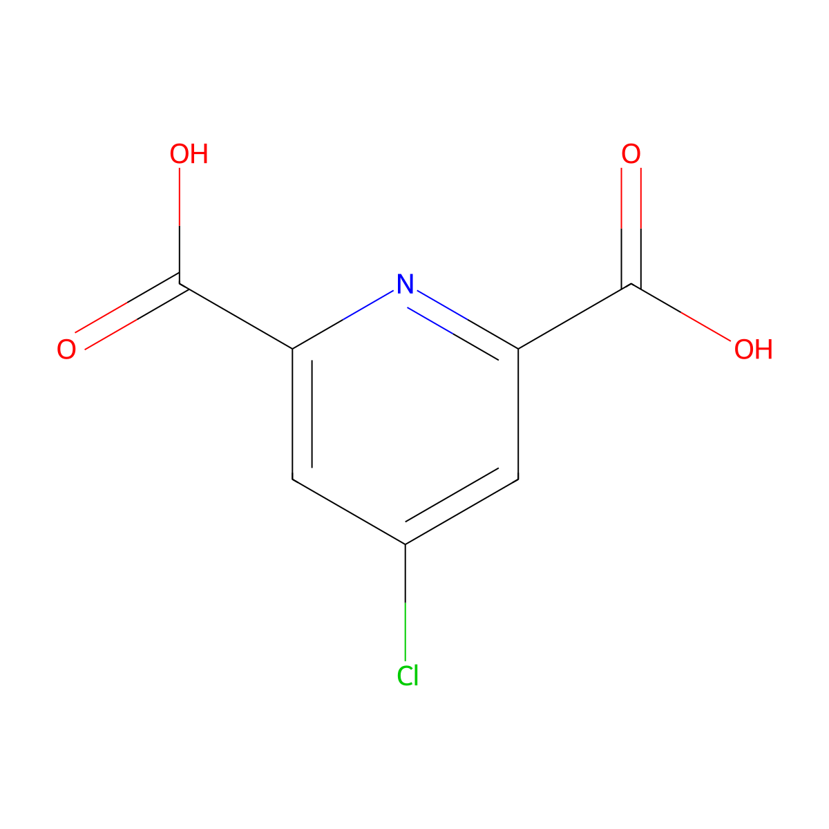 4-Chloro-2,6-pyridinedicarboxylic Acid molecular structure, CAS 4722-94-5