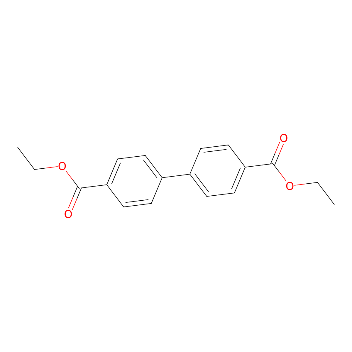 Diethyl 4,4'-biphenyldicarboxylate molecular structure, CAS 47230-38-6
