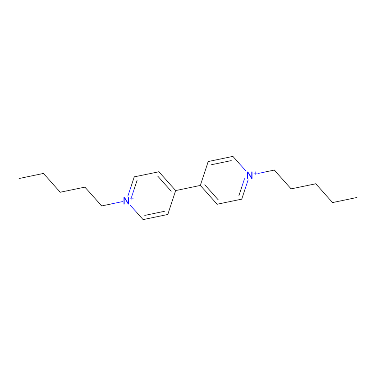 1,1'-Dipentyl-4,4'-bipyridinium molecular structure, CAS 47230-70-6