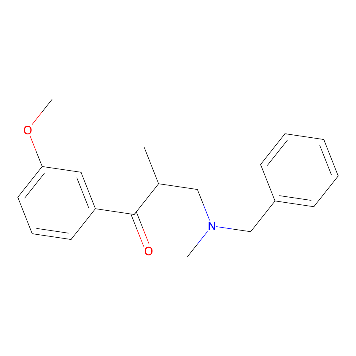 3-(Benzyl(methyl)amino)-1-(3-methoxyphenyl)-2-methylpropan-1-one molecular structure, CAS 47235-20-1