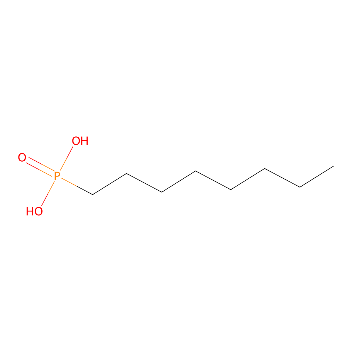 Octylphosphonic acid molecular structure, CAS 4724-48-5