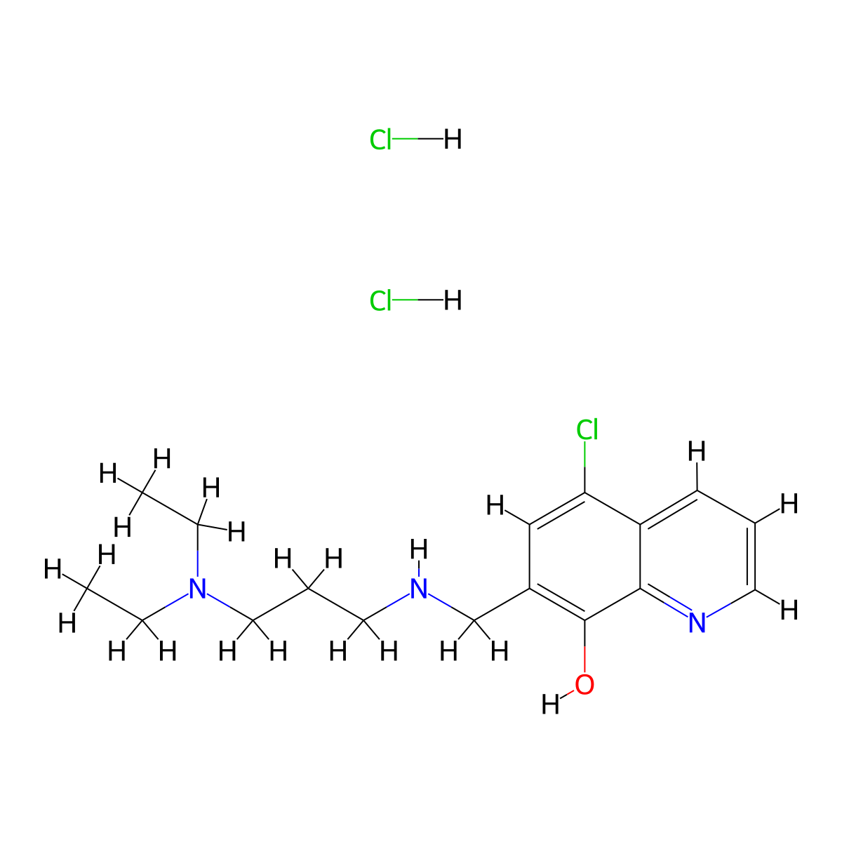 Clamoxyquin Hydrochloride molecular structure, CAS 4724-59-8