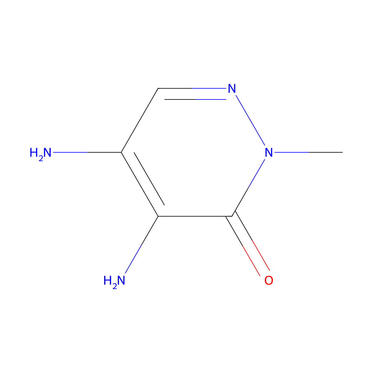 4,5-Diamino-2-methylpyridazin-3(2H)-one molecular structure, CAS 4725-76-2