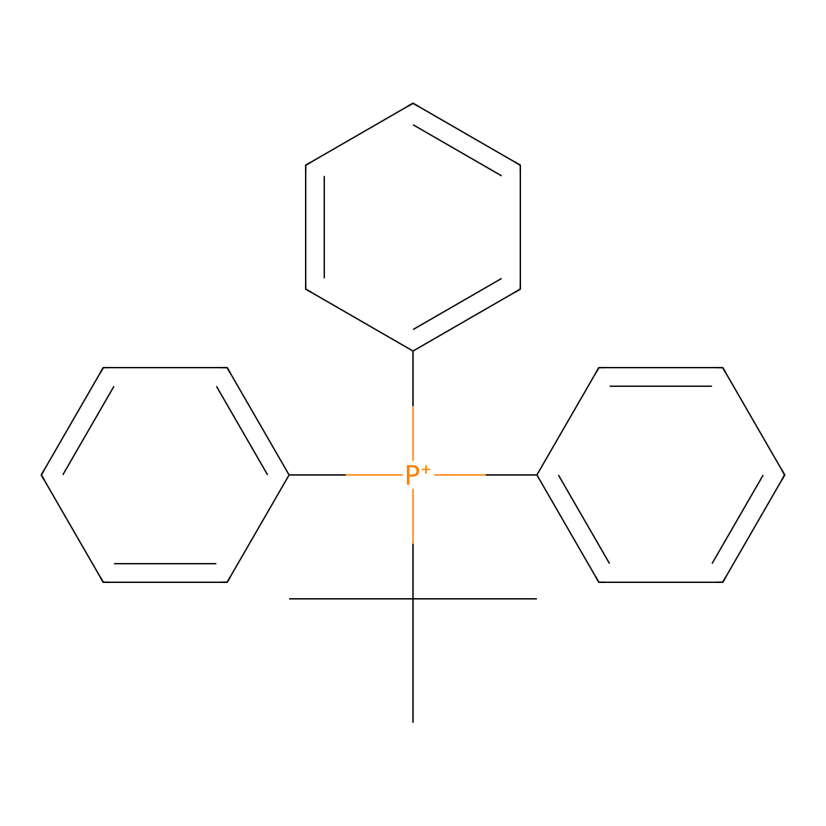(1,1-Dimethylethyl)triphenylphosphonium molecular structure, CAS 47250-88-4