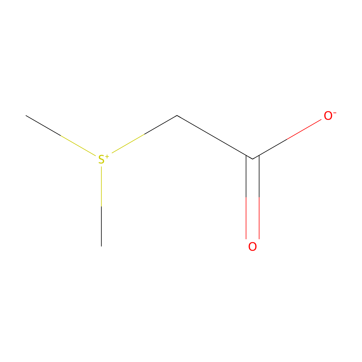 Dimethylsulfonioacetate molecular structure, CAS 4727-41-7