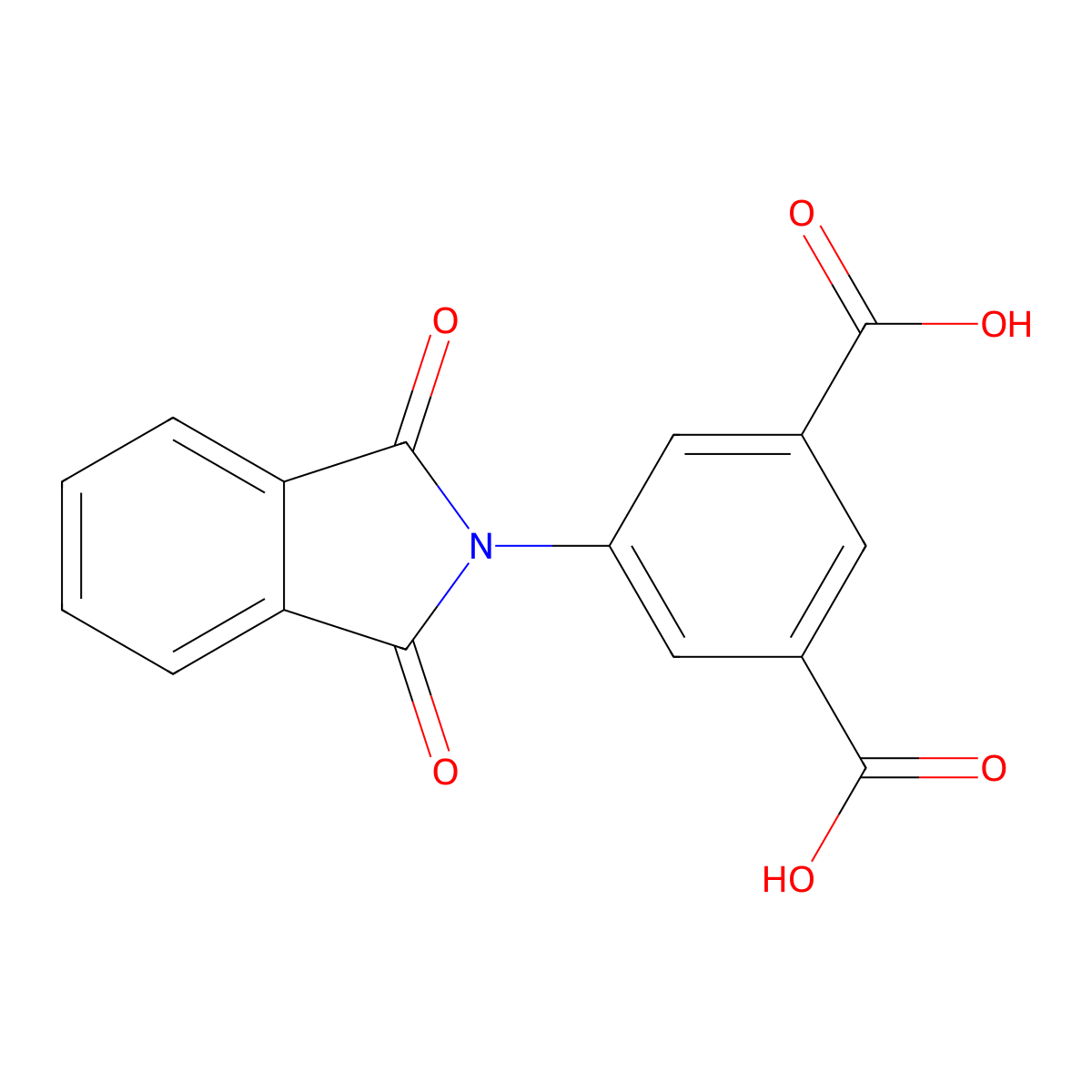 5-(1,3-Dioxoisoindol-2-yl)benzene-1,3-dicarboxylic acid molecular structure, CAS 47275-11-6