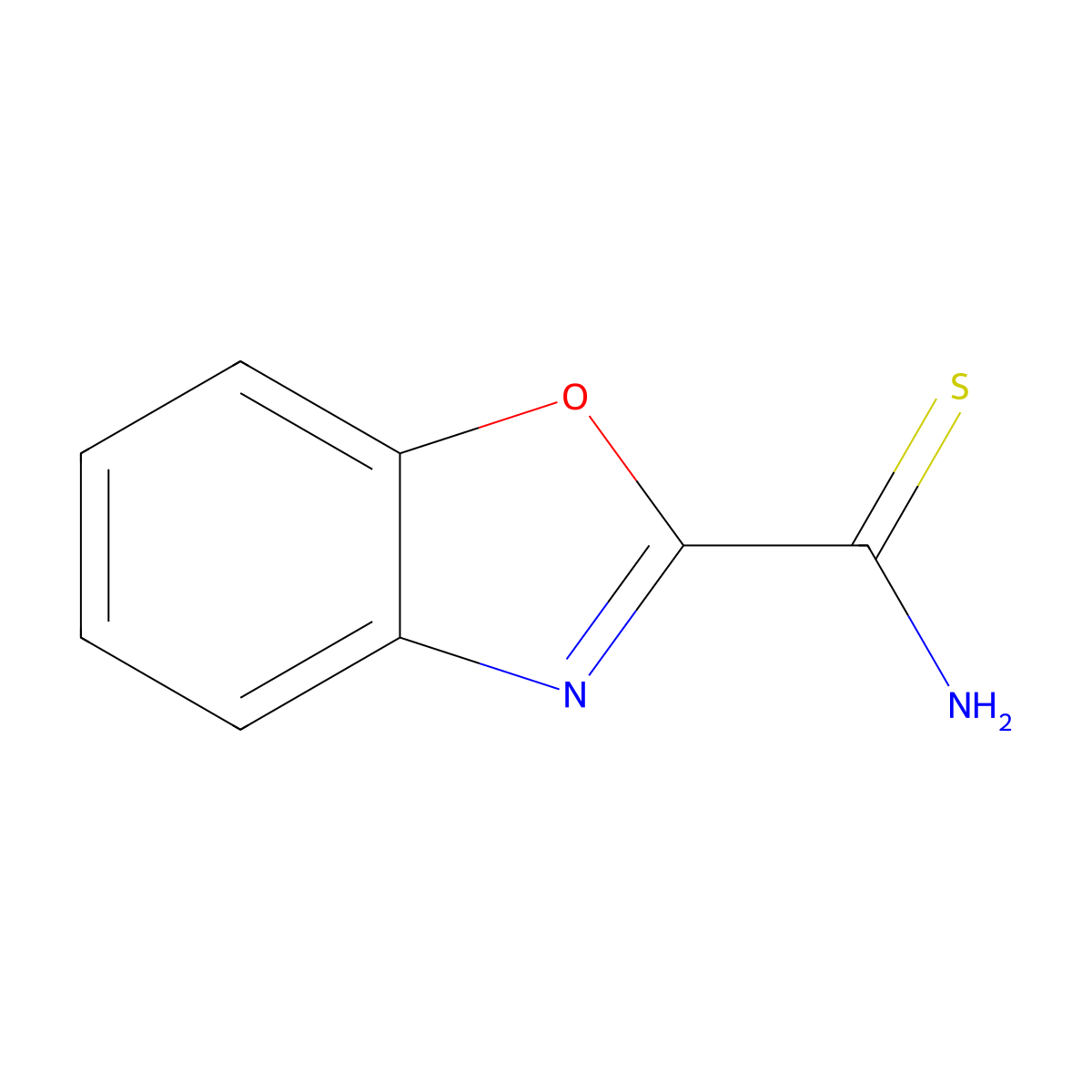 1,3-Benzoxazole-2-carbothioamide molecular structure, CAS 4728-27-2