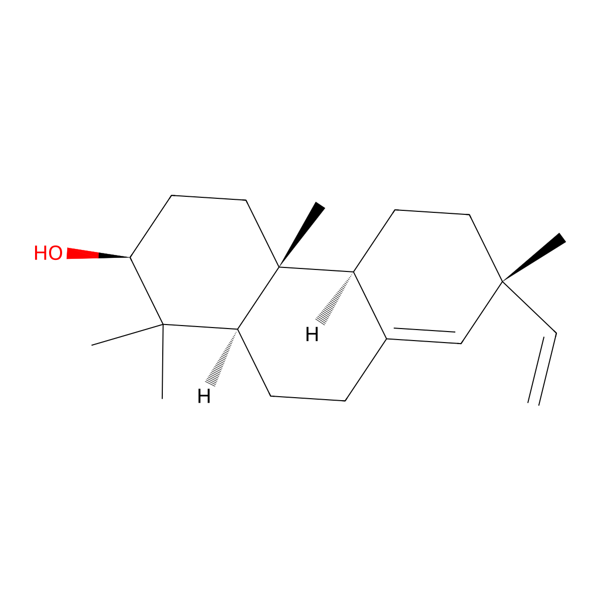 (2S,4aR,4bS,7R,10aR)-7-ethenyl-1,1,4a,7-tetramethyl-3,4,4b,5,6,9,10,10a-octahydro-2H-phenanthren-2-ol molecular structure, CAS 4728-30-7