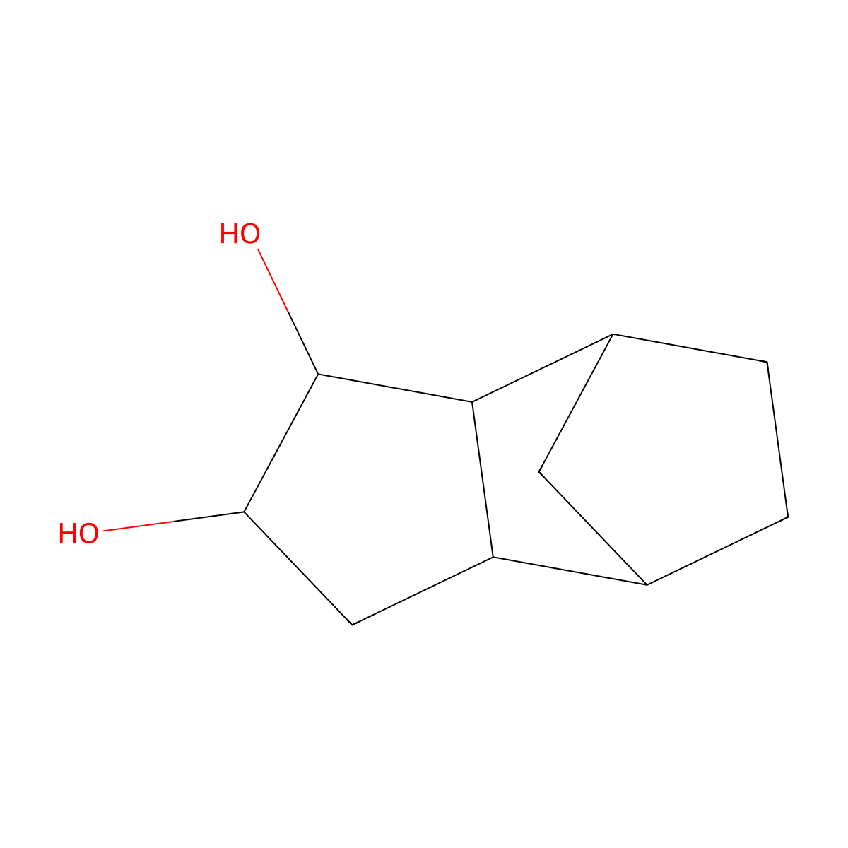 Octahydro-4,7-methano-1H-indene-1,2-diol molecular structure, CAS 4728-34-1