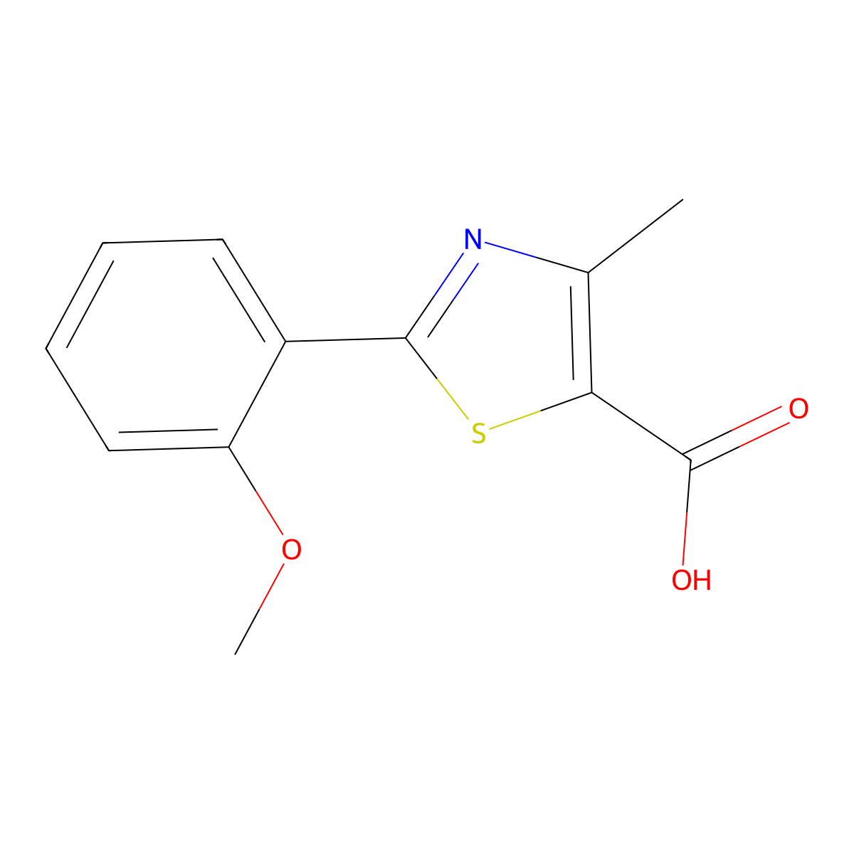 2-(2-methoxyphenyl)-4-methyl-1,3-thiazole-5-carboxylic Acid molecular structure, CAS 472805-74-6